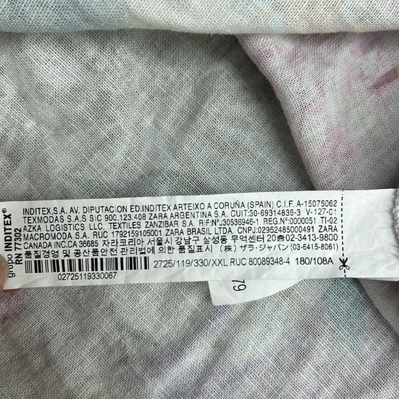 Zara 2725/119/330 floral patchwork linen blogger favorite shirt dress size XXL - Picture 8 of 10